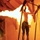 Illustration for article titled Unlike those in Futurama, the real-life suicide booth used lots of fire